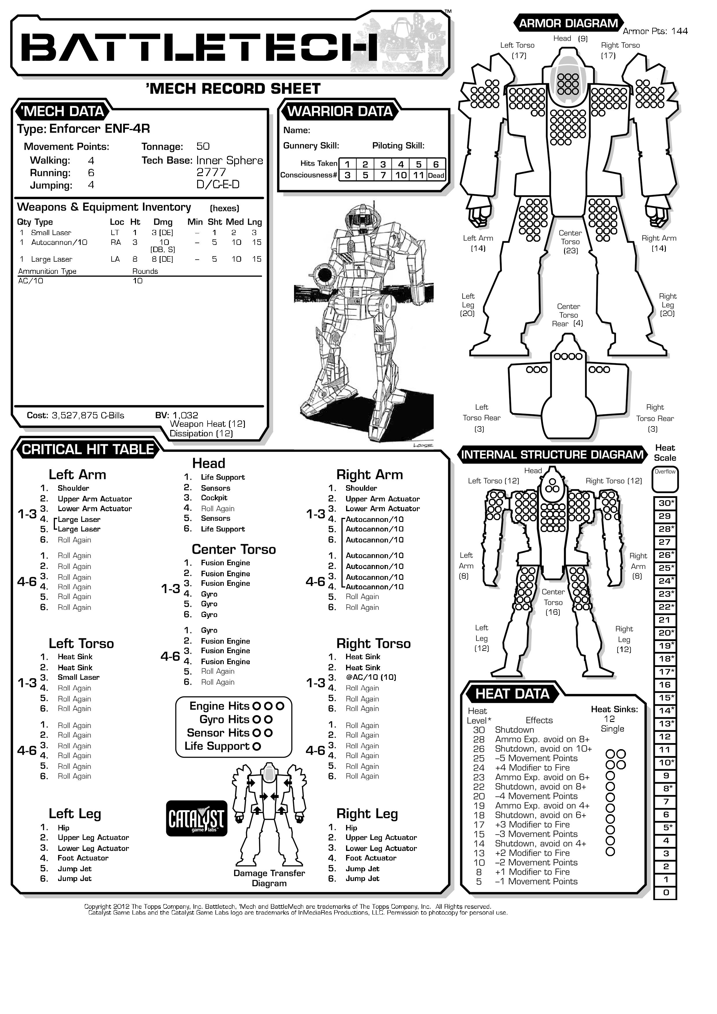 battletech charater record sheets pdf download